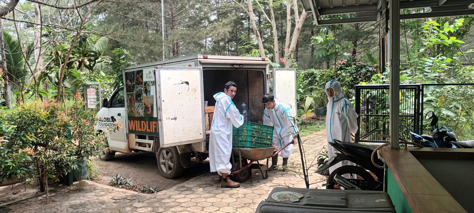Read more about the article Bantuan Seragam Alat Pelindung Diri (APD) dari Eiger Wilayah Bandung untuk Pusat Penyelamatan Satwa Alobi Babel